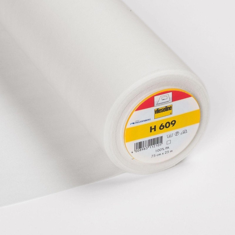 Interfodera termoadesiva H 609, 75 cm bianca
