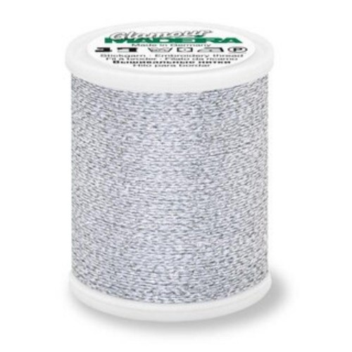 Filo da cucito effetto metallico Madeira “Glamour 12” 200m – col. 3042/Platinium