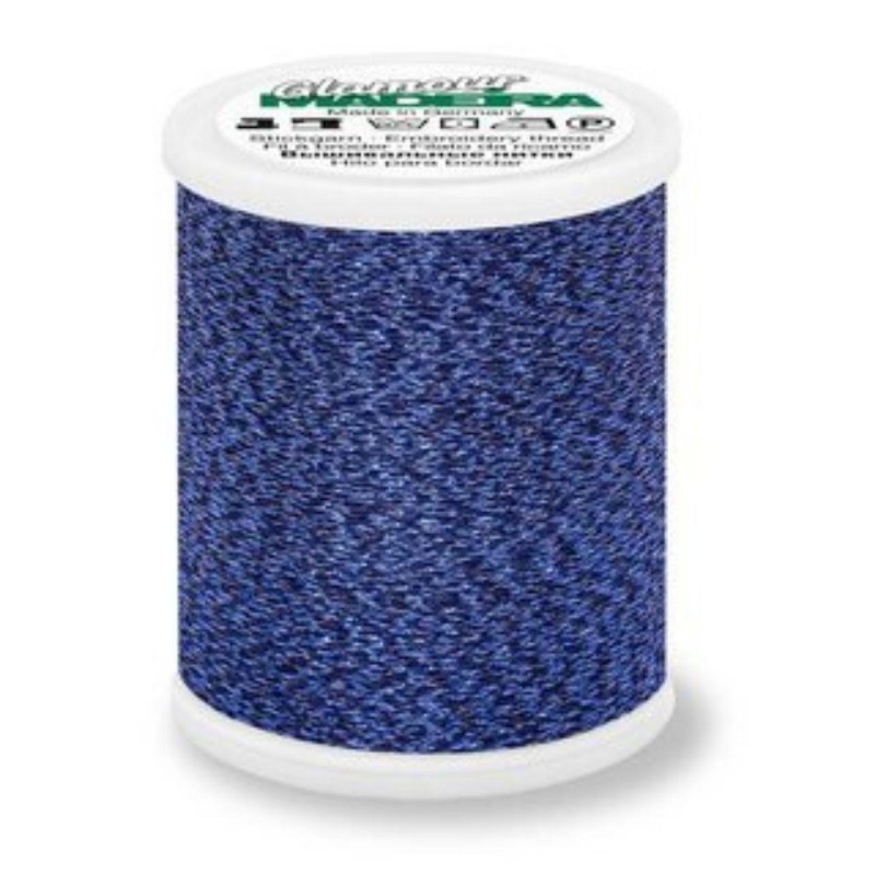 Fil à coudre effet métallique Madeira “Glamour 12” 200m – col. 3038/Sapphire
