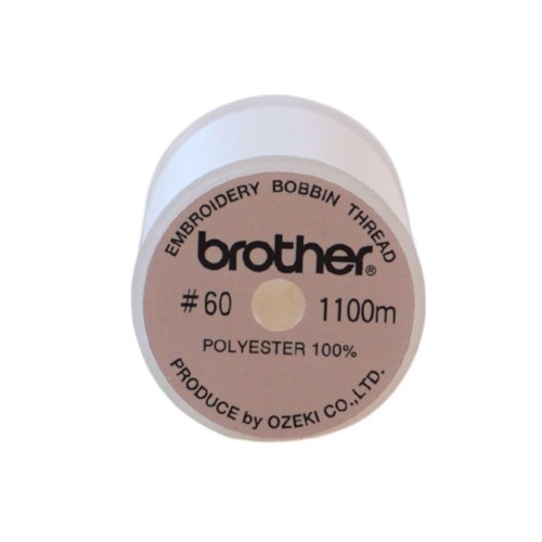 Bobine fil à broder inférieur Brother, 1100m, blanc