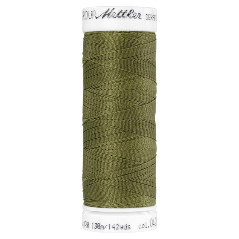 Filo per cucire stretch Mettler "Seraflex“ - 130m - col. 420/Olive Drab