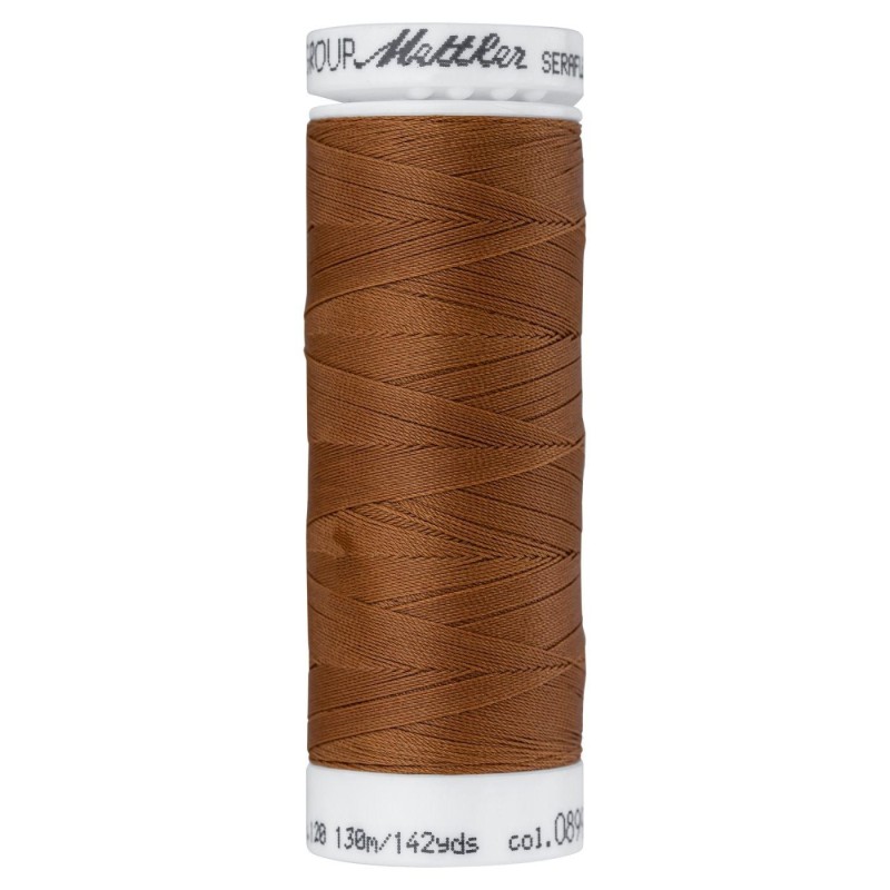 Filo per cucire stretch Mettler "Seraflex“ - 130m - col. 899/Bronze