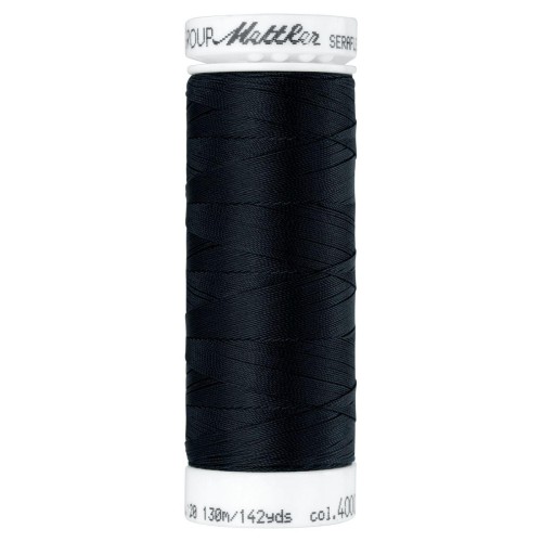 Filo per cucire stretch Mettler "Seraflex“ - 130m - col. 4000/Black