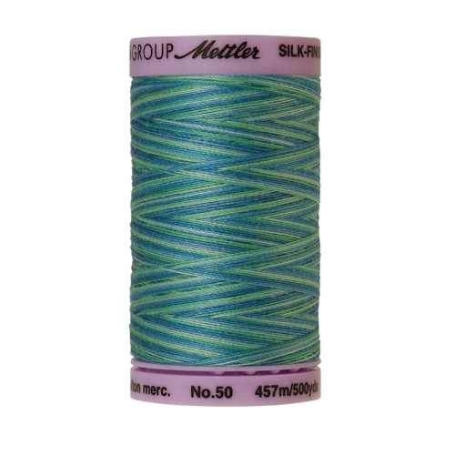 Filo per cucire Multicolore Mettler "Silk-Finish“ - 457m - col.  9814/Seaspray