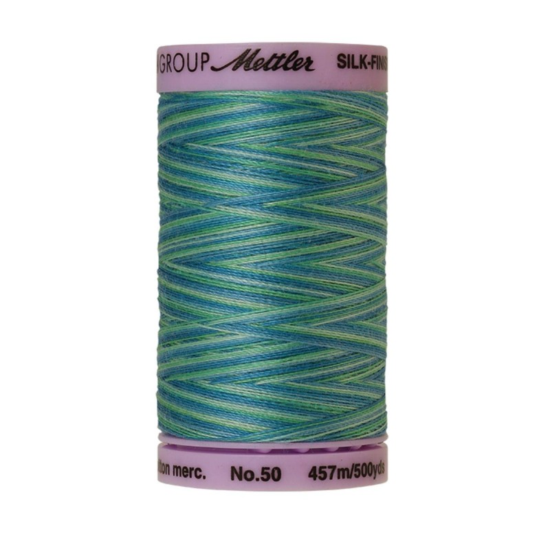 Filo per cucire Multicolore Mettler "Silk-Finish“ - 457m - col.  9814/Seaspray