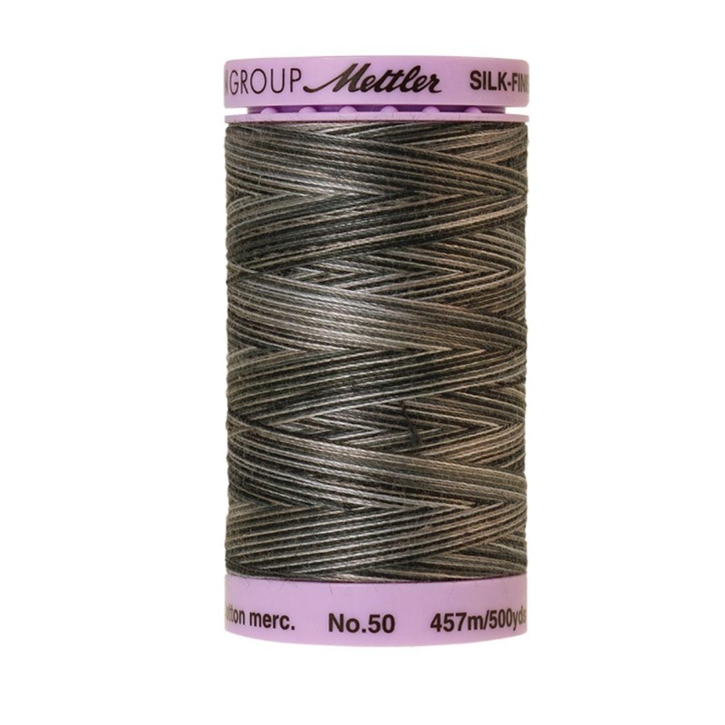 Fil à coudre Multicolore Mettler "Silk-Finish“ - 457m - col.  9861/Charcoal