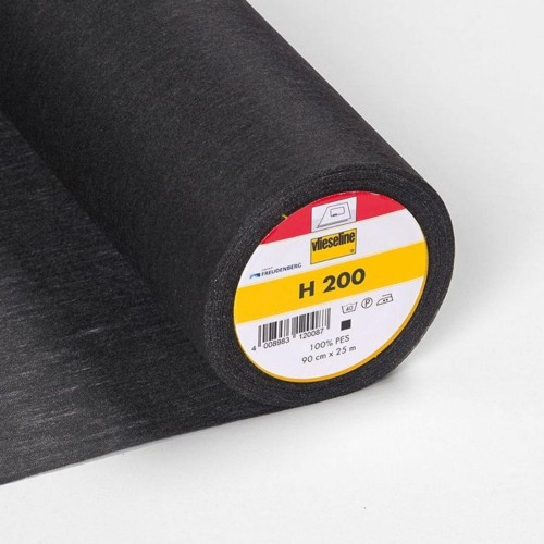 Interfodera termoadesiva H 200, 90cm nera