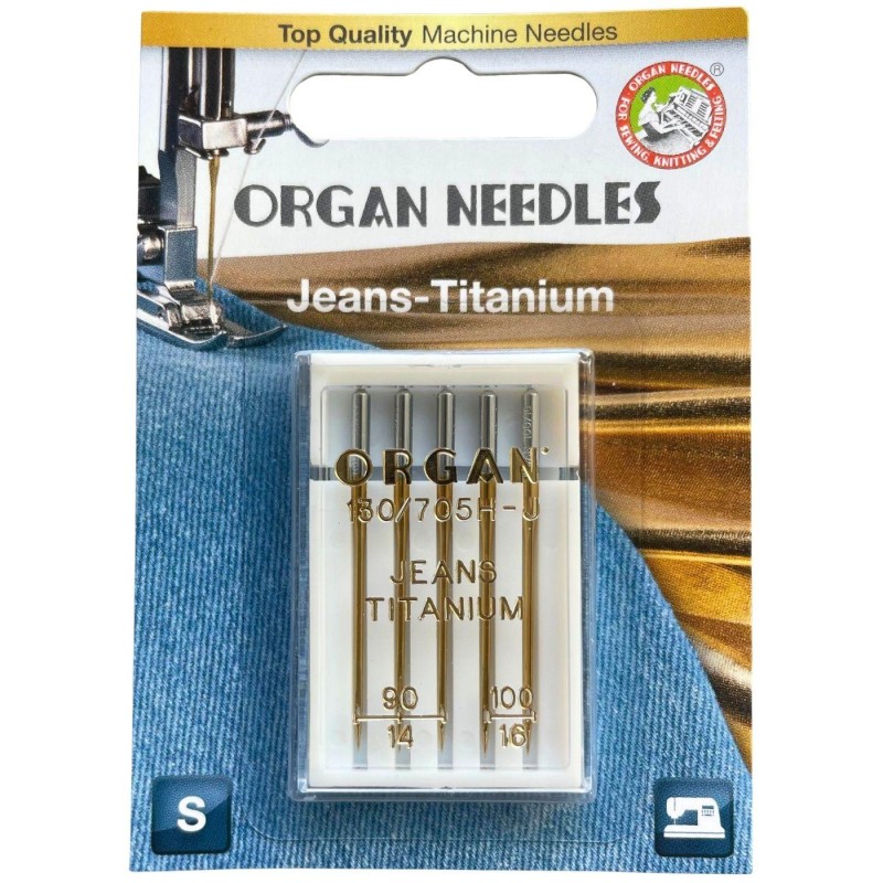 Aiguilles pour jeans en titane n° 90 et 100