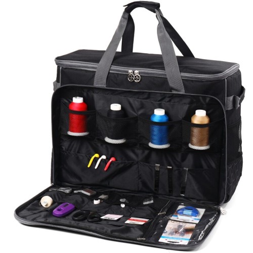 Sac pour machine à coudre BabySnap XL schwarz – Sac de transport rembourré, noir