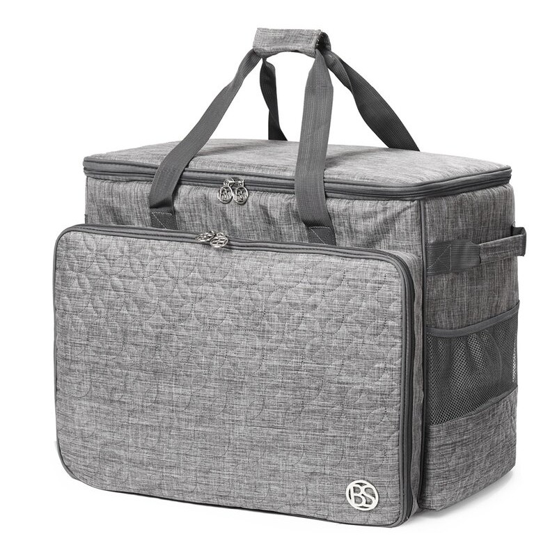 Borsa per macchina da cucire BabySnap XL grigio – Borsa da trasporto imbottita, nero