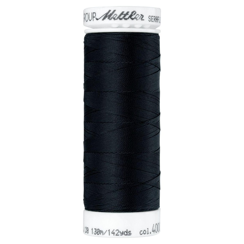 Filo per cucire stretch Mettler "Seraflex“ - 130m - col. 4000/Black