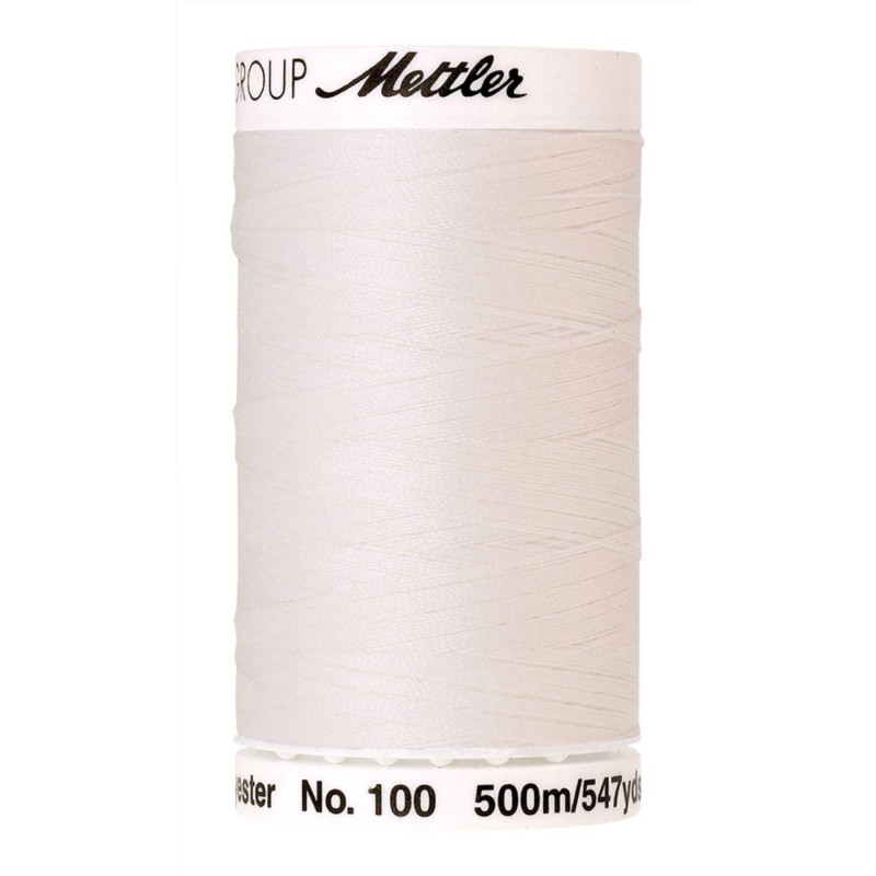 Filo per cucire Universal Mettler "Seralon“ - 500m - col. 1000/Eggshell