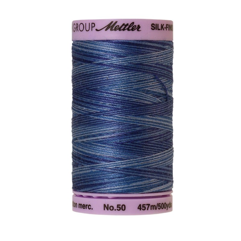 Fil à coudre Multicolore Mettler "Silk-Finish“ - 457m - col.  9812/Evening Blue