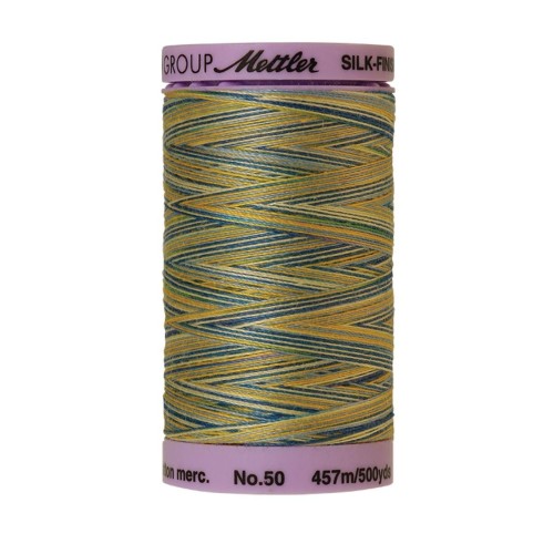 Nähgarn Multicolor Mettler "Silk-Finish“ - 457m - col.  9829/China Blue