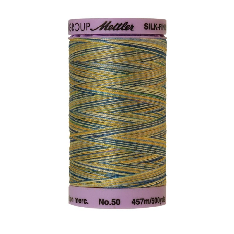 Filo per cucire Multicolore Mettler "Silk-Finish“ - 457m - col.  9829/China Blue