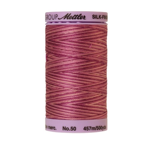 Nähgarn Multicolor Mettler "Silk-Finish“ - 457m - col.  9839/Pink Flox