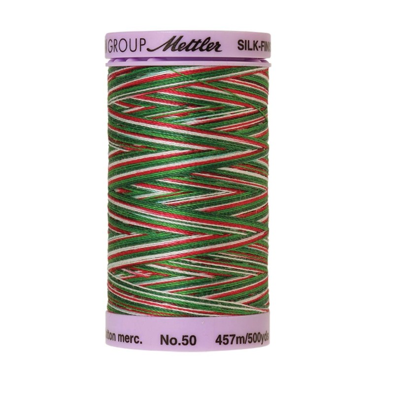 Fil à coudre Multicolore Mettler "Silk-Finish“ - 457m - col.  9825/Seasons Greetings