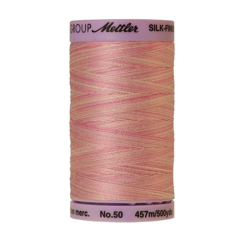 Fil à coudre Multicolore Mettler "Silk-Finish“ - 457m - col.  9837/So Soft Pink