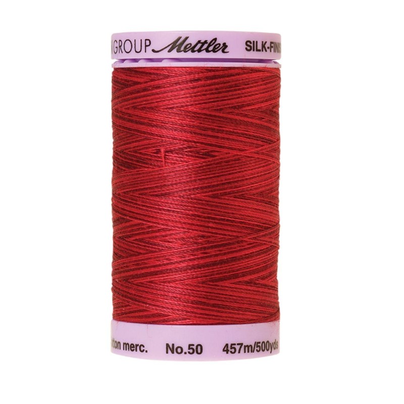 Fil à coudre Multicolore Mettler "Silk-Finish“ - 457m - col.  9845/Midnight Garnet