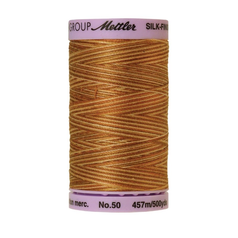 Fil à coudre Multicolore Mettler "Silk-Finish“ - 457m - col.  9853/Iced Coffee