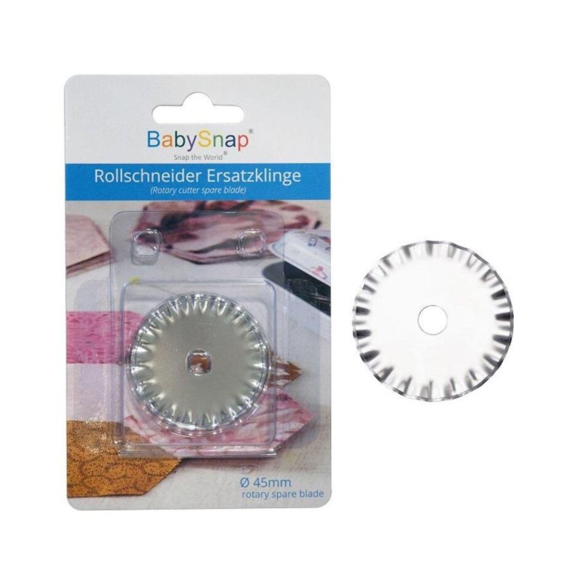 Lame de rechange BabySnap pour cutter rotatif 45 mm ondulée