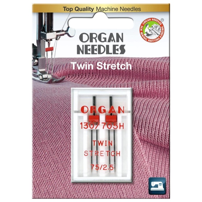 Aiguille double Twin Stretch Nr.75/2.5