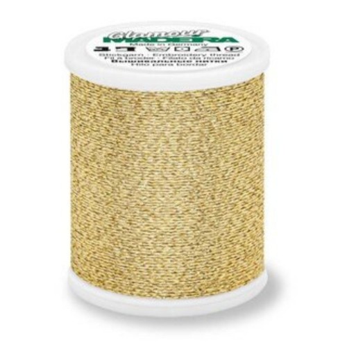 Filo da cucito effetto metallico Madeira “Glamour 12” 200m – col. 3025/Pure gold