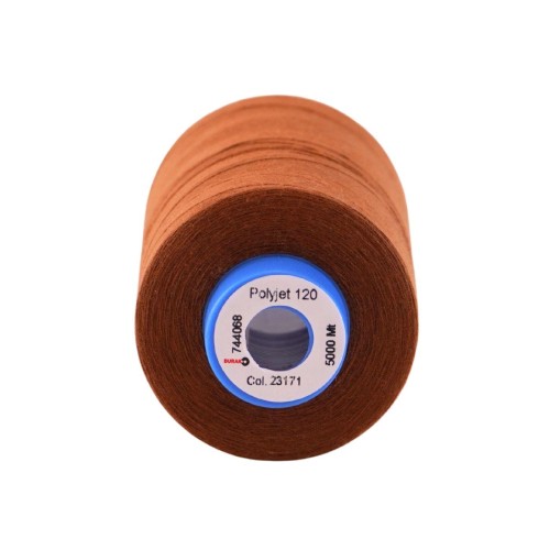 Fil à coudre surjeteuse Durak “Polyjet 120” 5000m – col. 23171/Saddle brown