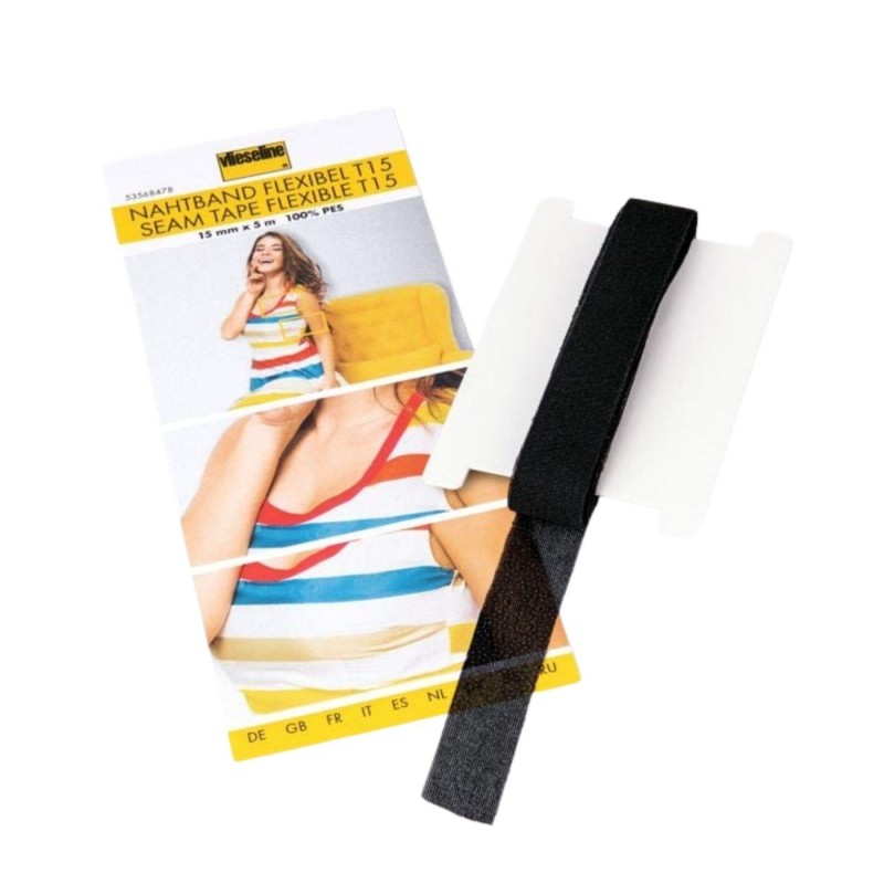 Support droit fil extensible, 15mm à 5m noir