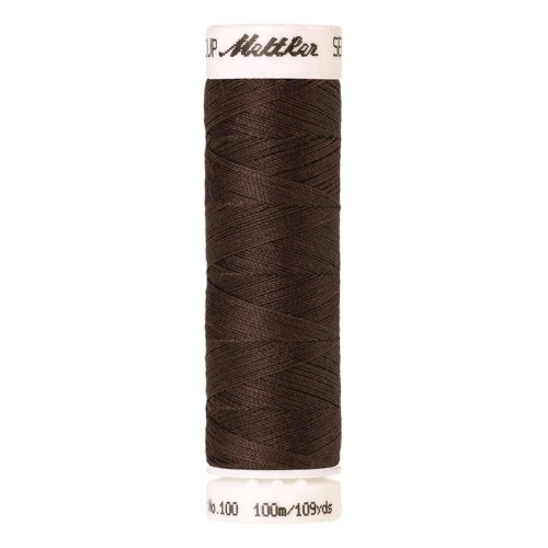Nähgarn Universal Mettler "Seralon“ - 100m - col. 399/Earthy Brown Coal