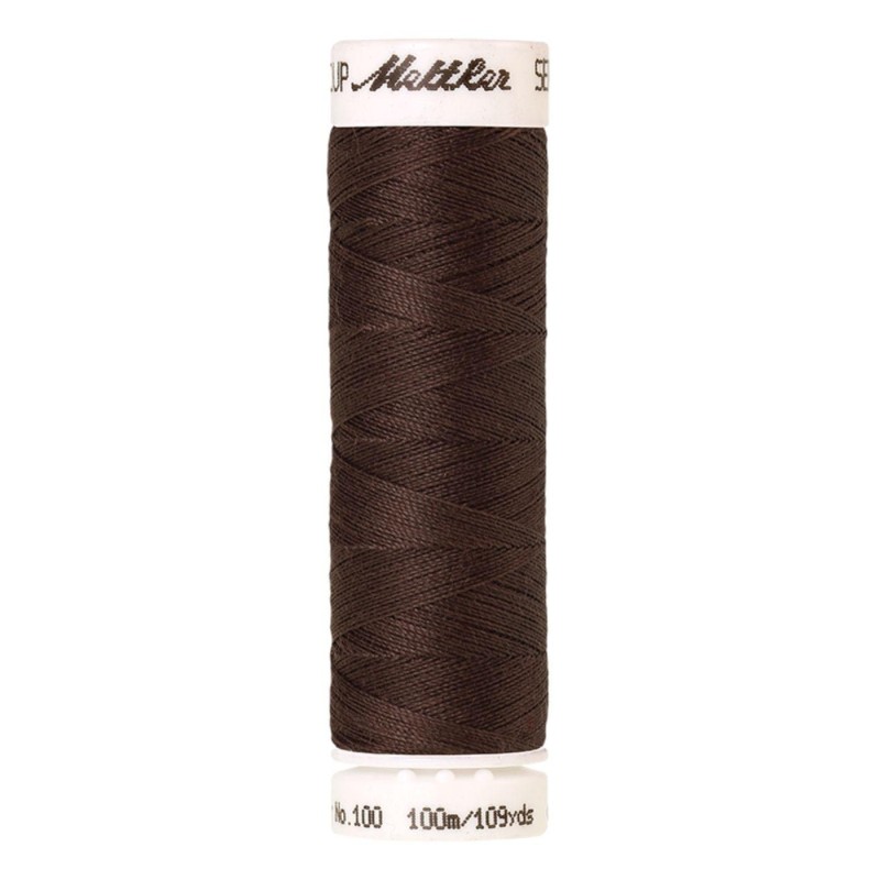 Nähgarn Universal Mettler "Seralon“ - 100m - col. 399/Earthy Brown Coal