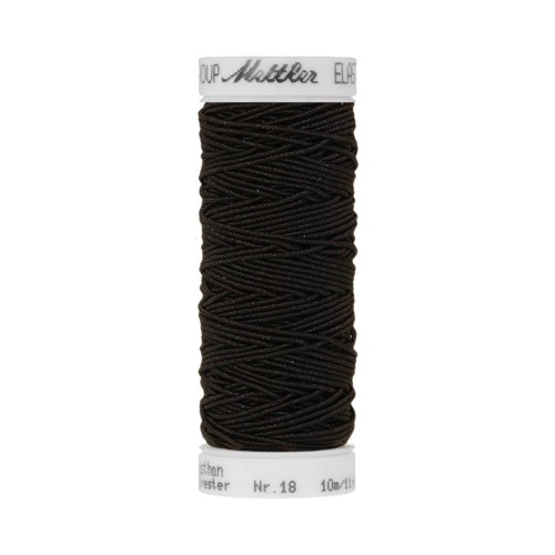 Elastisches Nähgarn Mettler "Elastic“ - 10m - col. 4000/Black