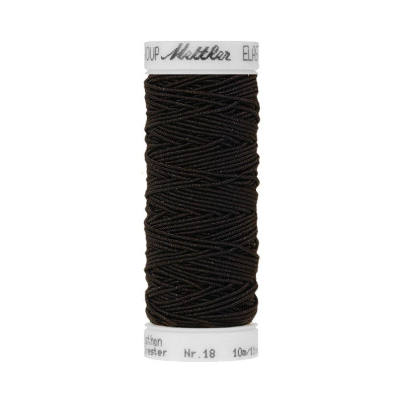 Filo per cucire elastico Mettler "Elastic“ - 10m - col. 4000/Black