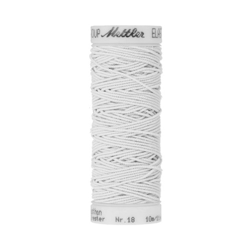Fil à coudre élastique Mettler "Elastic“ - 10m - col. 2000/White