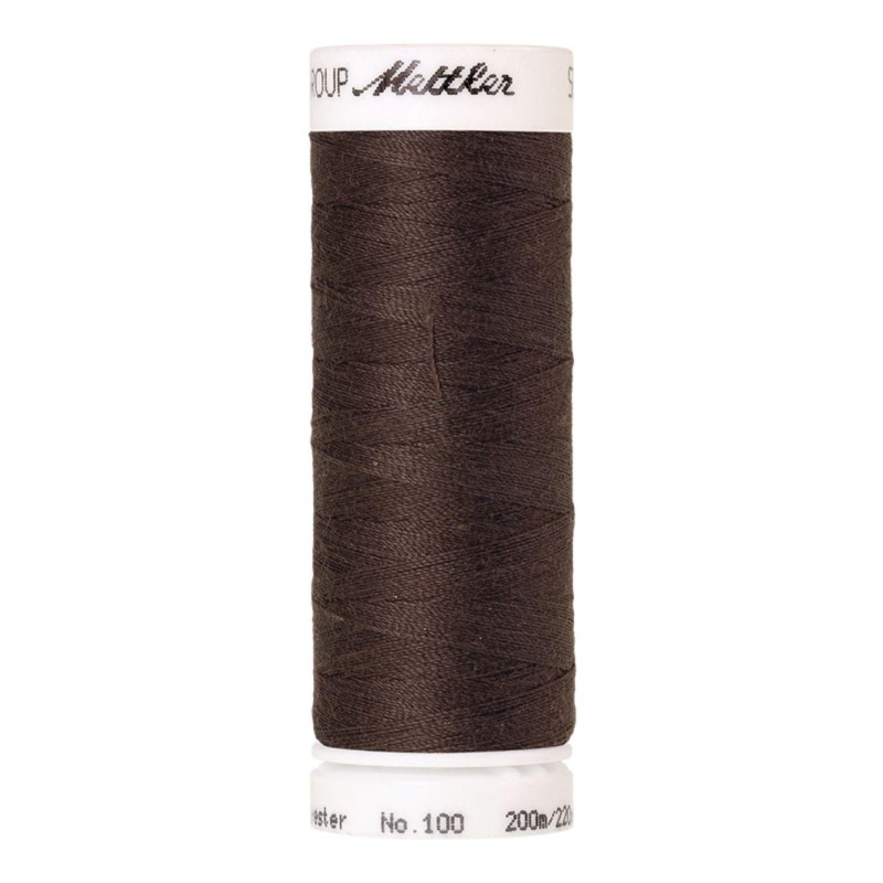 Nähgarn Universal Mettler 'Seralon“ - 200m - col. 399/Earthy Brown Coal