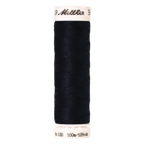 Filo per cucire Universal Mettler "Seralon“ - 100m - col. 821/Darkest Blue
