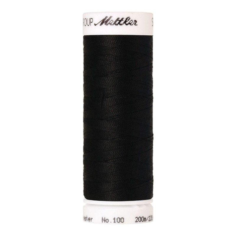 Fil à coudre Universal Mettler "Seralon“ - 200m - col. 4000/Black
