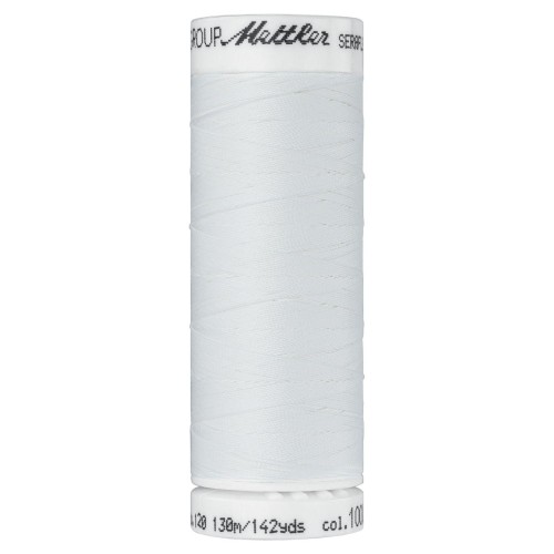 Filo per cucire stretch Mettler "Seraflex“ - 130m - col. 1000/Eggshell