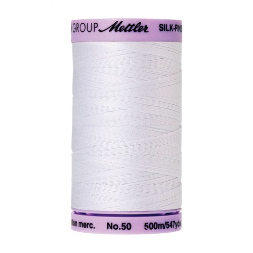 Nähgarn Baumwolle Mettler "Silk-Finish“ - 500m - col. 2000/white