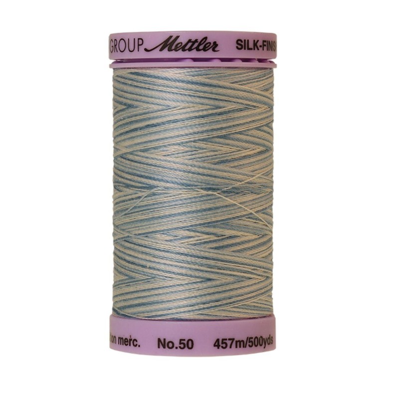 Filo per cucire Multicolore Mettler "Silk-Finish“ - 457m - col.  9810/Tranquil Blue