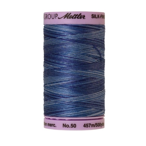 Nähgarn Multicolor Mettler "Silk-Finish“ - 457m - col.  9812/Evening Blue