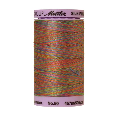Filo per cucire Multicolore Mettler "Silk-Finish“ - 457m - col.  9842/Preppy Brights