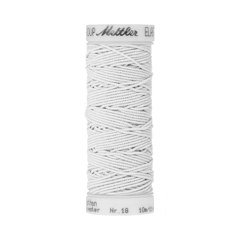 Filo per cucire elastico Mettler "Elastic“ - 10m - col. 1000/Eggshell
