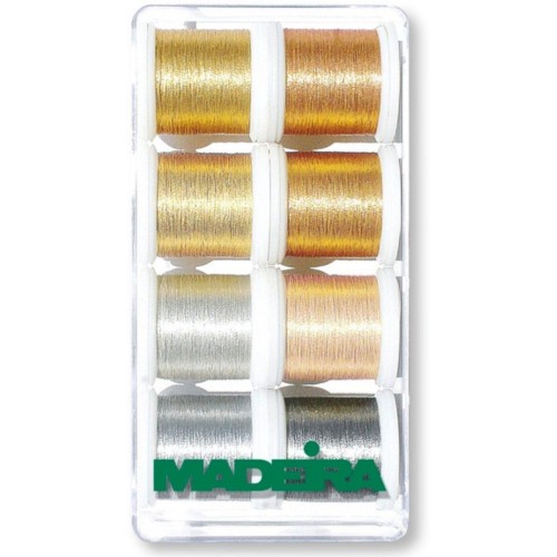 Box Stickfaden Madeira "Metallic Smooth" - 8x200m