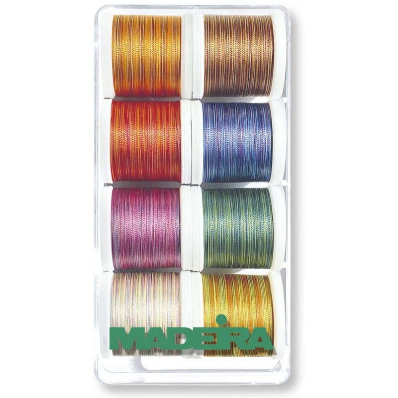 Boîte fil de broderie "Polyneon Multicolore" - 8x200m