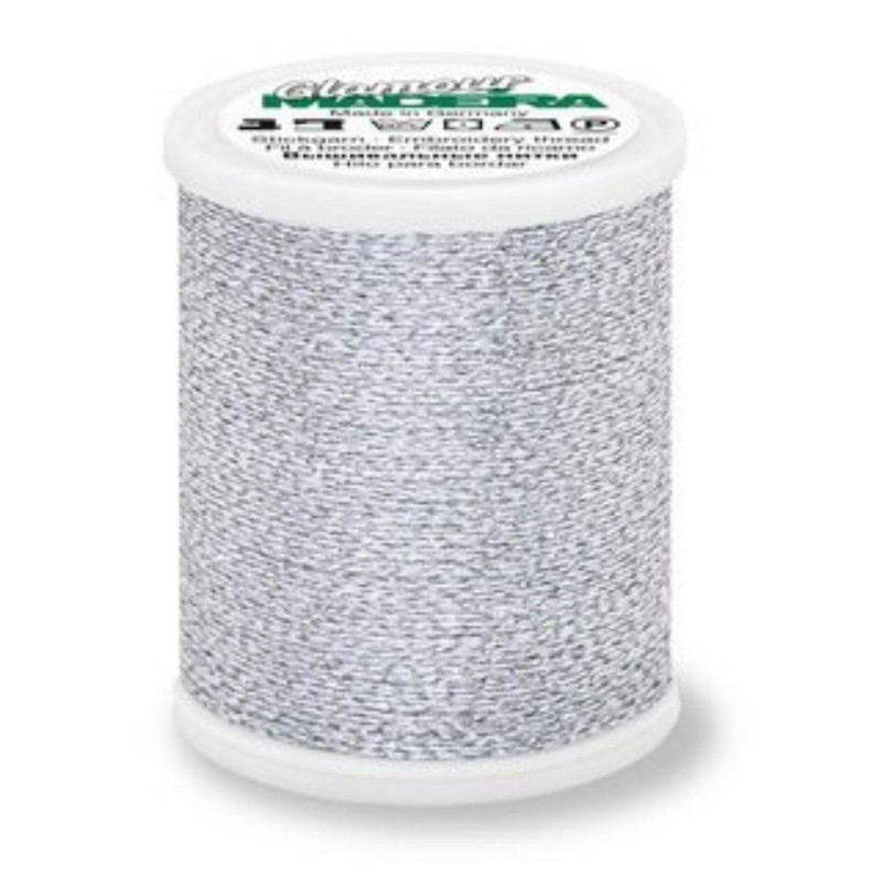 Filo da cucito effetto metallico Madeira “Glamour 12” 200m – col. 3042/Platinium