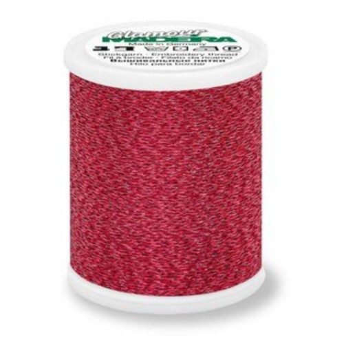 Filo da cucito effetto metallico Madeira “Glamour 12” 200m – col. 3015/Ruby