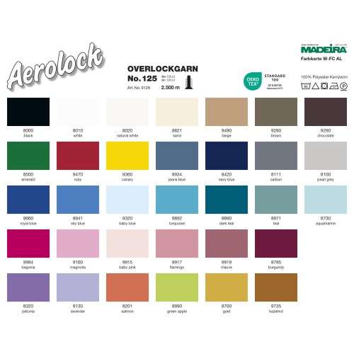 Fil à coudre surjeteuse Madeira “Aerolock 125” 2500m – col. 9917/Flamingo