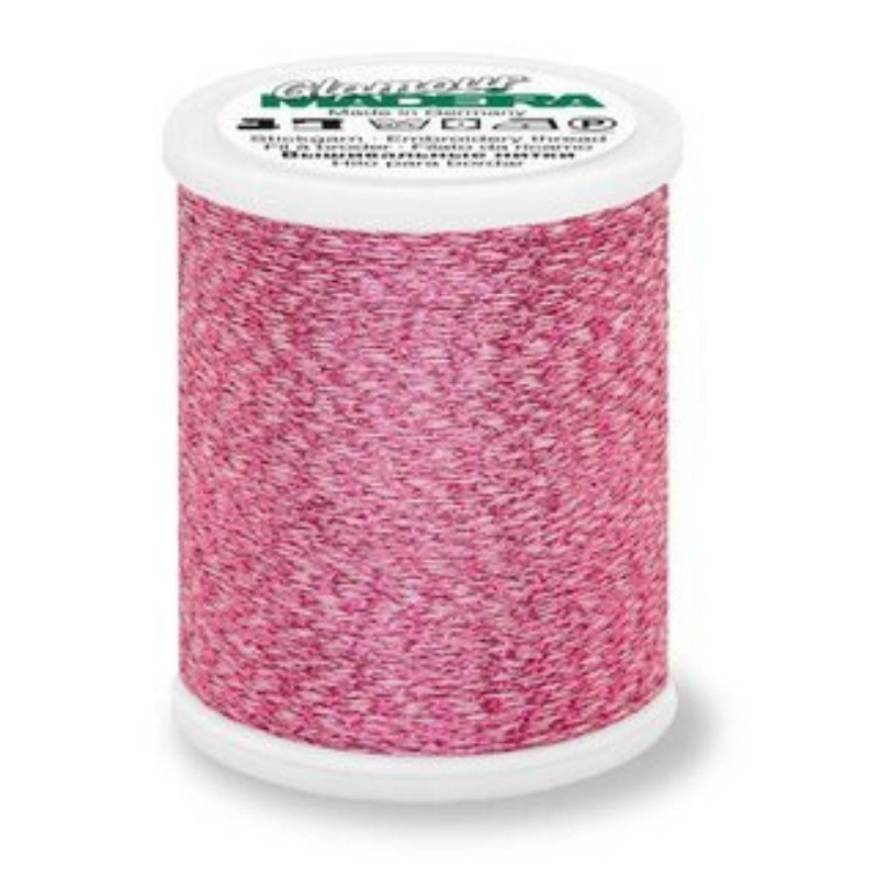 Fil à coudre effet métallique Madeira “Glamour 12” 200m – col. 3013/Rose