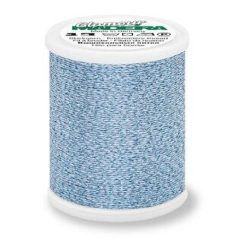 Fil à coudre effet métallique Madeira “Glamour 12” 200m – col. 3033/Sky blue